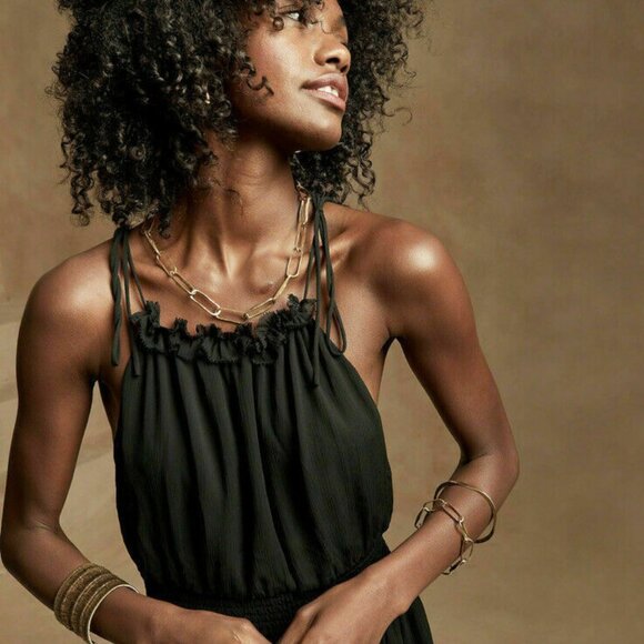 NEW NWT Banana Republic Petite Small HALTER MINI DRESS  Cocktails fit flare - Picture 5 of 5